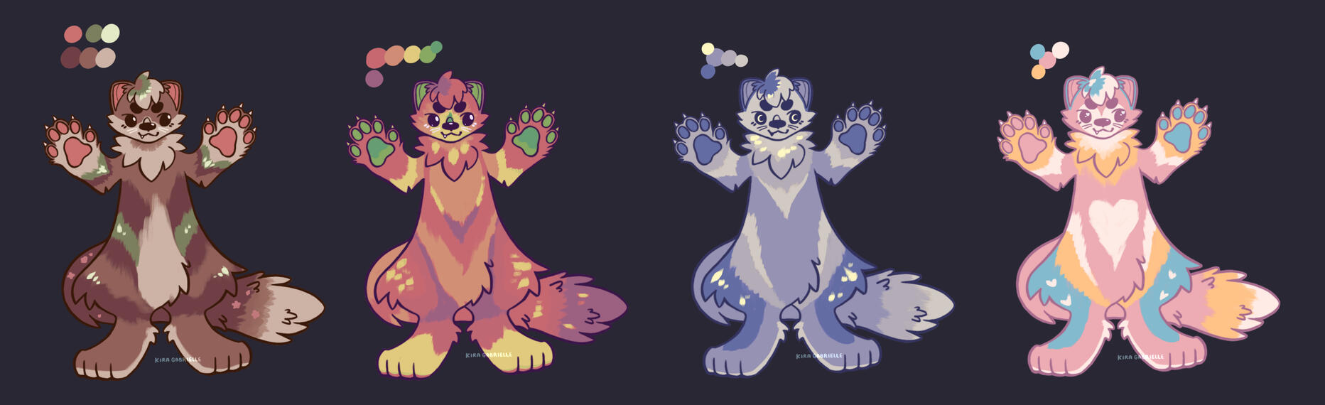 Original character color palette explorations