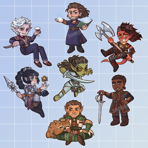 Fan work, keychain designs